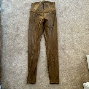special edition gold lululemon leggings